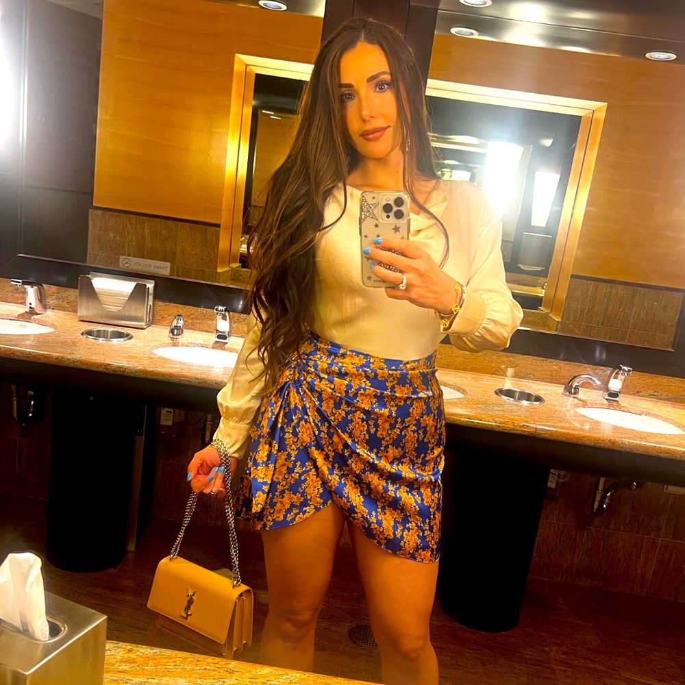 Caroline Constas Silk Mini Skirt